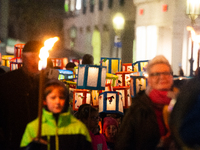 Thousands of children participate in the Martin parade in Bonn, Germany, on November 6, 2024. (