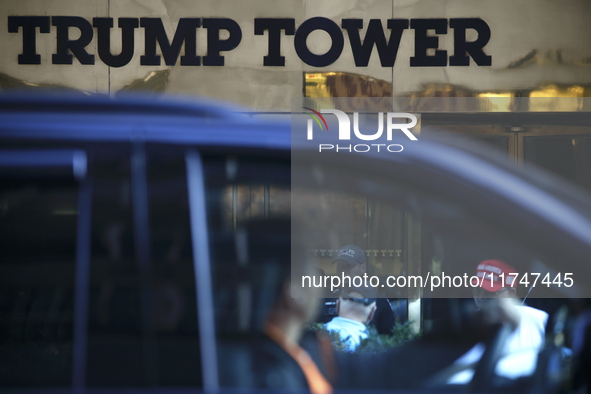 General dress outside Trump Tower in Manhattan, New York, United States, on November 6, 2024. Several Secret Service agents and police offic...