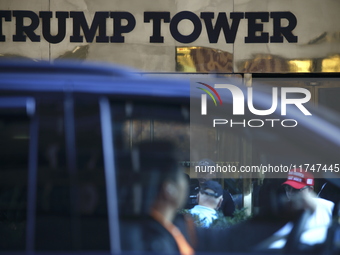 General dress outside Trump Tower in Manhattan, New York, United States, on November 6, 2024. Several Secret Service agents and police offic...