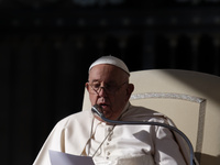 Pope Francis attends the weekly general audience at St Peter's Square in The Vatican on November 6, 2024. (