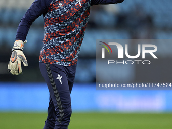 Marc Vidal of RC Celta de Vigo warms up before the La Liga EA Sports match between RC Celta de Vigo and Getafe CF at Estadio Abanca Balaidos...