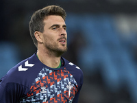 Ivan Villar of RC Celta de Vigo warms up before the La Liga EA Sports match between RC Celta de Vigo and Getafe CF at Estadio Abanca Balaido...