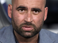 Claudio Giraldez, Head Coach of RC Celta de Vigo, looks on before the La Liga EA Sports match between RC Celta de Vigo and Getafe CF at Esta...