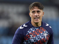 Franco Cervi of RC Celta de Vigo looks on during the warm-up prior to the La Liga EA Sports match between RC Celta de Vigo and Getafe CF at...