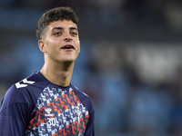 Hugo Alvarez of RC Celta de Vigo looks on during the warm-up prior to the La Liga EA Sports match between RC Celta de Vigo and Getafe CF at...