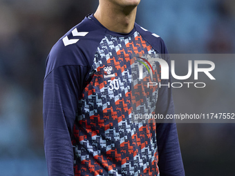 Hugo Alvarez of RC Celta de Vigo looks on during the warm-up prior to the La Liga EA Sports match between RC Celta de Vigo and Getafe CF at...