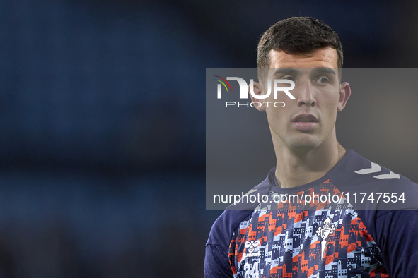 Carlos Dominguez of RC Celta de Vigo looks on during the warm-up prior to the La Liga EA Sports match between RC Celta de Vigo and Getafe CF...