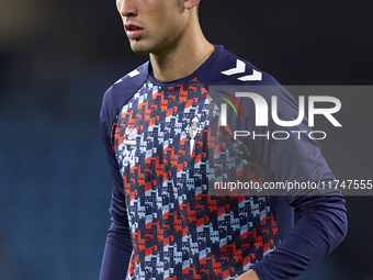 Carlos Dominguez of RC Celta de Vigo looks on during the warm-up prior to the La Liga EA Sports match between RC Celta de Vigo and Getafe CF...