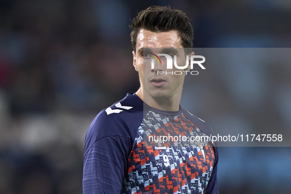 Anastasios Douvikas of RC Celta de Vigo looks on during the warm-up prior to the La Liga EA Sports match between RC Celta de Vigo and Getafe...