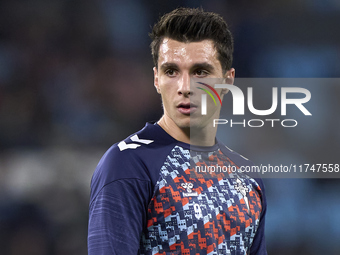 Anastasios Douvikas of RC Celta de Vigo looks on during the warm-up prior to the La Liga EA Sports match between RC Celta de Vigo and Getafe...