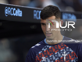 Carlos Dominguez of RC Celta de Vigo looks on prior to the La Liga EA Sports match between RC Celta de Vigo and Getafe CF at Estadio Abanca...