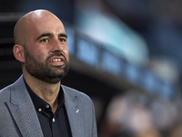 Claudio Giraldez, Head Coach of RC Celta de Vigo, looks on before the La Liga EA Sports match between RC Celta de Vigo and Getafe CF at Esta...