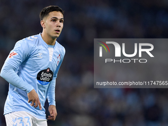 Hugo Sotelo of RC Celta de Vigo looks on during the La Liga EA Sports match between RC Celta de Vigo and Getafe CF at Estadio Abanca Balaido...