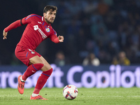 Mauro Arambarri of Getafe CF is in action during the La Liga EA Sports match between RC Celta de Vigo and Getafe CF at Estadio Abanca Balaid...