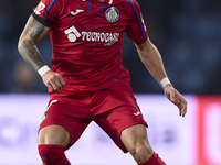 Alex Sola of Getafe CF is in action during the La Liga EA Sports match between RC Celta de Vigo and Getafe CF at Estadio Abanca Balaidos in...