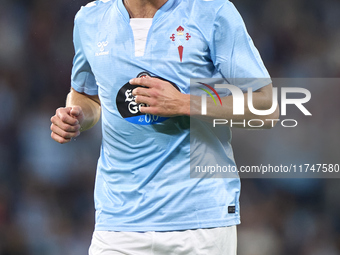 Carl Starfelt of RC Celta de Vigo looks on during the La Liga EA Sports match between RC Celta de Vigo and Getafe CF at Estadio Abanca Balai...