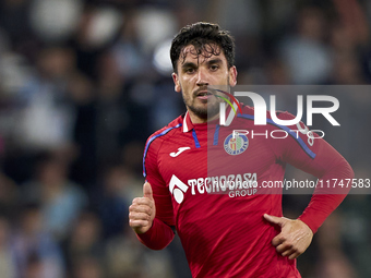 Mauro Arambarri of Getafe CF looks on during the La Liga EA Sports match between RC Celta de Vigo and Getafe CF at Estadio Abanca Balaidos i...