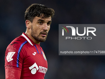 Mauro Arambarri of Getafe CF looks on during the La Liga EA Sports match between RC Celta de Vigo and Getafe CF at Estadio Abanca Balaidos i...