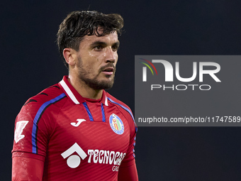 Mauro Arambarri of Getafe CF looks on during the La Liga EA Sports match between RC Celta de Vigo and Getafe CF at Estadio Abanca Balaidos i...