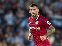 Carles Perez of Getafe CF looks on during the La Liga EA Sports match between RC Celta de Vigo and Getafe CF at Estadio Abanca Balaidos in V...