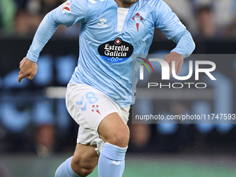 Fran Beltran of RC Celta de Vigo plays during the La Liga EA Sports match between RC Celta de Vigo and Getafe CF at Estadio Abanca Balaidos...