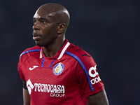 Allan Nyom of Getafe CF looks on during the La Liga EA Sports match between RC Celta de Vigo and Getafe CF at Estadio Abanca Balaidos in Vig...