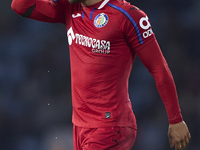 Mauro Arambarri of Getafe CF reacts during the La Liga EA Sports match between RC Celta de Vigo and Getafe CF at Estadio Abanca Balaidos in...