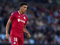 Alvaro Rodriguez of Getafe CF looks on during the La Liga EA Sports match between RC Celta de Vigo and Getafe CF at Estadio Abanca Balaidos...