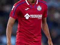 Alvaro Rodriguez of Getafe CF looks on during the La Liga EA Sports match between RC Celta de Vigo and Getafe CF at Estadio Abanca Balaidos...