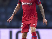 Diego Rico of Getafe CF is in action during the La Liga EA Sports match between RC Celta de Vigo and Getafe CF at Estadio Abanca Balaidos in...