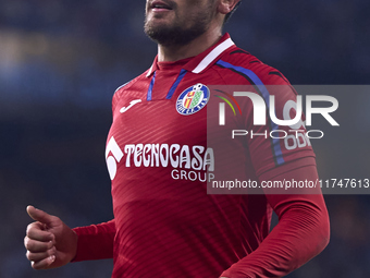 Mauro Arambarri of Getafe CF looks on during the La Liga EA Sports match between RC Celta de Vigo and Getafe CF at Estadio Abanca Balaidos i...