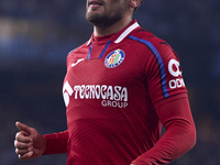 Mauro Arambarri of Getafe CF looks on during the La Liga EA Sports match between RC Celta de Vigo and Getafe CF at Estadio Abanca Balaidos i...