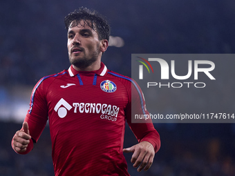 Mauro Arambarri of Getafe CF looks on during the La Liga EA Sports match between RC Celta de Vigo and Getafe CF at Estadio Abanca Balaidos i...