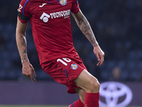 Diego Rico of Getafe CF is in action during the La Liga EA Sports match between RC Celta de Vigo and Getafe CF at Estadio Abanca Balaidos in...