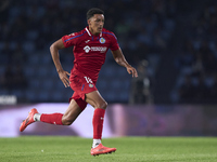 Alvaro Rodriguez of Getafe CF is in action during the La Liga EA Sports match between RC Celta de Vigo and Getafe CF at Estadio Abanca Balai...