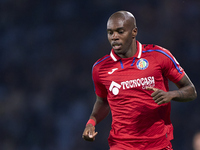 Allan Nyom of Getafe CF looks on during the La Liga EA Sports match between RC Celta de Vigo and Getafe CF at Estadio Abanca Balaidos in Vig...