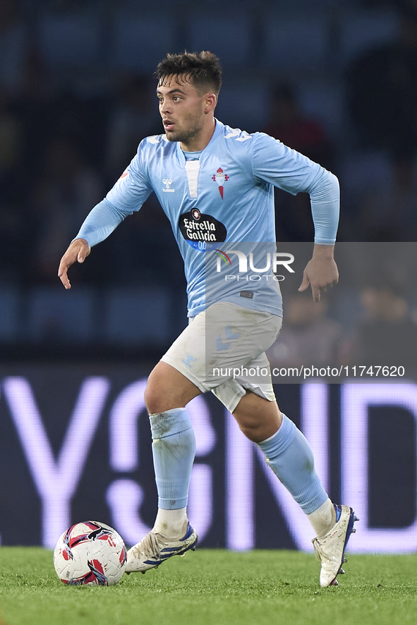 Fran Beltran of RC Celta de Vigo plays during the La Liga EA Sports match between RC Celta de Vigo and Getafe CF at Estadio Abanca Balaidos...