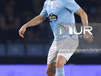 Carl Starfelt of RC Celta de Vigo is in action during the La Liga EA Sports match between RC Celta de Vigo and Getafe CF at Estadio Abanca B...