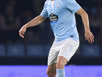 Carl Starfelt of RC Celta de Vigo is in action during the La Liga EA Sports match between RC Celta de Vigo and Getafe CF at Estadio Abanca B...