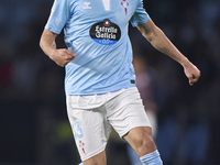 Oscar Mingueza of RC Celta de Vigo plays during the La Liga EA Sports match between RC Celta de Vigo and Getafe CF at Estadio Abanca Balaido...