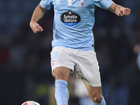 Oscar Mingueza of RC Celta de Vigo plays during the La Liga EA Sports match between RC Celta de Vigo and Getafe CF at Estadio Abanca Balaido...