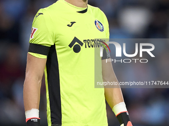 David Soria of Getafe CF looks on during the La Liga EA Sports match between RC Celta de Vigo and Getafe CF at Estadio Abanca Balaidos in Vi...