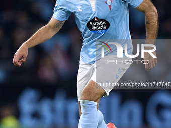 Borja Iglesias of RC Celta de Vigo is in action during the La Liga EA Sports match between RC Celta de Vigo and Getafe CF at Estadio Abanca...