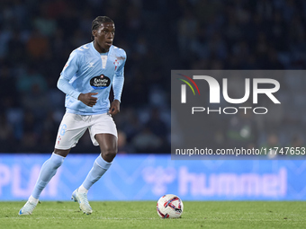 Ilaix Moriba of RC Celta de Vigo is in action during the La Liga EA Sports match between RC Celta de Vigo and Getafe CF at Estadio Abanca Ba...