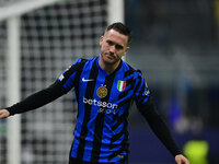 Piotr Zielinski of Inter Milan looks on during the Champions League match between Inter Milan and Arsenal at San Siro Stadium in Bergamo, It...