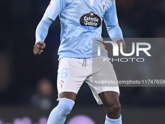 Ilaix Moriba of RC Celta de Vigo is in action during the La Liga EA Sports match between RC Celta de Vigo and Getafe CF at Estadio Abanca Ba...