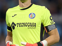 David Soria of Getafe CF reacts during the La Liga EA Sports match between RC Celta de Vigo and Getafe CF at Estadio Abanca Balaidos in Vigo...