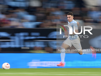 Iago Aspas of RC Celta de Vigo is in action during the La Liga EA Sports match between RC Celta de Vigo and Getafe CF at Estadio Abanca Bala...