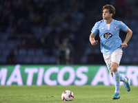 Marcos Alonso of RC Celta de Vigo is in action during the La Liga EA Sports match between RC Celta de Vigo and Getafe CF at Estadio Abanca B...