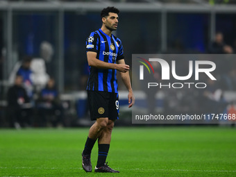 Mehdi Taremi of Inter Milan looks on during the Champions League match between Inter Milan and Arsenal at San Siro Stadium in Bergamo, Italy...